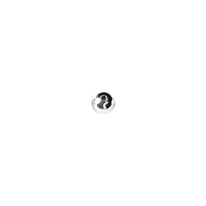 Polished S999 sterling silver loose bead with center hole for DIY jewelry making