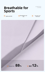 Détail du tissu sport lilas respirant composé de 88% polyester et 12% élasthanne