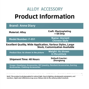Especificaciones detalladas de colgantes DIY de aleación estilo chino esmaltado