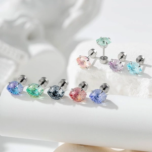 Titanstahl Böser Blick Knorpel Ohrknorpelstecker Nischen-Premium Verlaufsfarben Strass Helix Piercing Schmuck Für Unisex