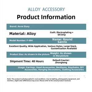 Detailed specifications for Sanrio DIY alloy oil-drop jewelry accessories for crafting