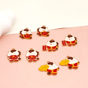 Close-up of cartoon horse charms for Year of the Horse DIY jewelry making
