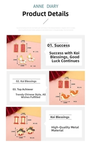 Detailed view of DIY enamel alloy lucky charms with various measurements and weights.