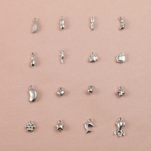 DIY Stainless Steel Small Pendants Starfish Whale Bean Pod Heart Apple Peanut Charms For Bracelet Necklace Jewelry Accessories