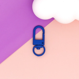 Blue zinc alloy U-shaped swivel lobster clasp for DIY bags and keychains accessories
