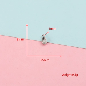 Detailansicht der tropfenförmigen Edelstahl-Krallenfassung mit 8 mm x 3,5 mm Maßen