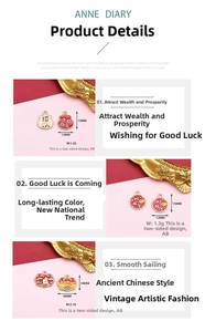 Detailed macro shot of Chinese style lucky charm alloy pendants for DIY jewelry making