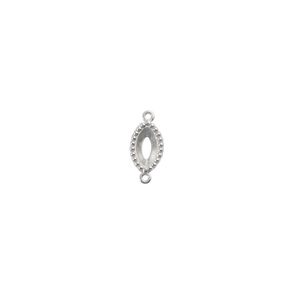 Détail du support de pendentif marquise en acier inoxydable avec bordure en dentelle