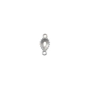 Connecteur de pendentif en acier inoxydable en forme de goutte perlé pour bijoux DIY
