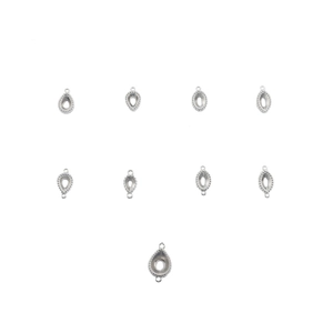 Bases de pendentif en acier inoxydable en forme de goutte et ovale pour bijoux DIY