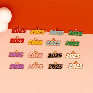 Collection of colorful 2025 alloy drip oil charms for DIY jewelry and souvenir making