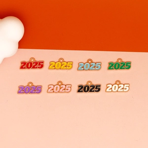 Detailed view of colorful 2025 alloy charms for DIY jewelry making accessories