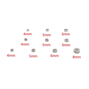 Stainless steel textured spacer beads in 4mm to 8mm sizes for DIY jewelry making