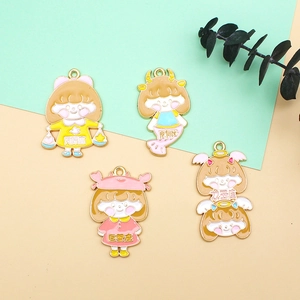 Set de 4 dijes de signos del zodíaco para niñas en aleación para hacer joyas DIY