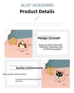 Vista detallada de lindos colgantes de esmalte de perro para creación de joyas DIY