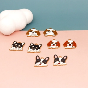 Lindos dijes de perro de aleación para creación de joyas DIY, pendientes y collares
