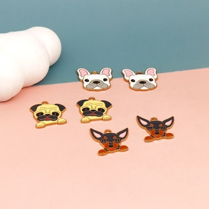 Lindos dijes de esmalte con forma de perro para crear joyas y accesorios DIY hoy
