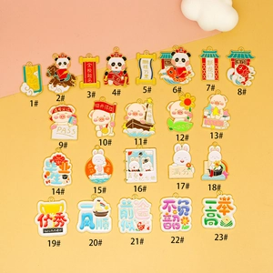 Gran colección de dijes esmaltados de panda y animales para llaveros y joyería DIY.