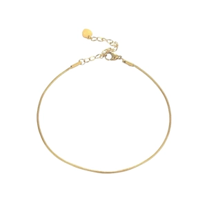Elegant gold snake chain necklace with small heart pendant and adjustable lobster clasp