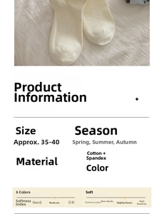 Close-up of ivory cotton crew socks showing soft texture and elastic spandex blend material