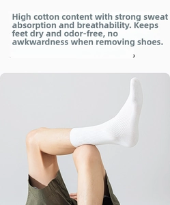 Gros plan de chaussettes blanches montrant les bords-côtes et la maille de coton