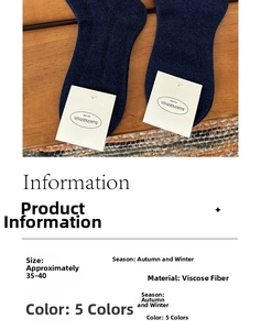 Detailed texture of dark blue ribbed knit socks made of soft viscose fiber for autumn