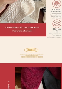Detail of soft knit wool Fair Isle socks showing reindeer patterns and thermal fabric texture