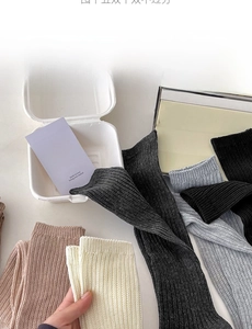 Detailed knit texture and color options of thick cotton socks for autumn and winter wear