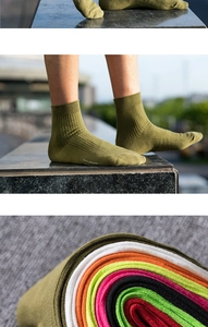 Detailed ribbed texture of colorful cotton athletic socks with Special Operations text
