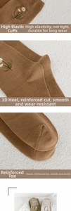 Detail view of cotton sock featuring caramel color and delicate daisy floral embroidery