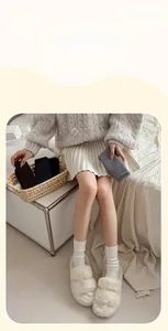 Detail of ribbed knit thermal socks in neutral colors for autumn winter outfit