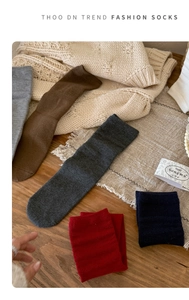 Detail of waffle knit wool silk socks showing rib texture in multiple warm colors