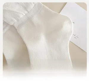 Detail view of reinforced sock heel with breathable cotton texture and soft ribbing