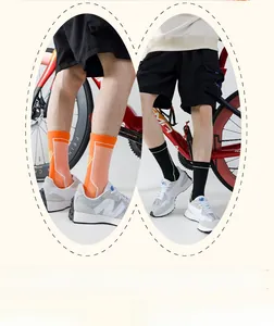 Close-up of professional cycling socks with shock absorption and ribbed compression cuffs