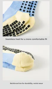 Macro detail of anti-slip sports socks showing reinforced toe and seamless heel comfort