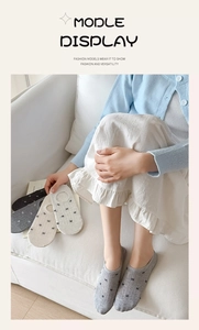 Detail showing various colors of low cut invisible socks with cute bow patterns