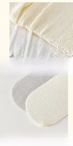 Detailed macro view of lace socks with reinforced cuffs and smooth seamless toe stitching