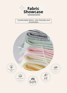 Detail of ribbed cotton texture on colorful ballet style socks in various pastel colors