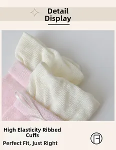 Detail of high-elasticity ribbed cuff on pink and cream ballet style knit socks