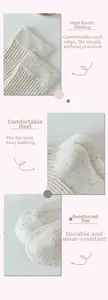 Détails de chaussettes en coton avec talon, pointe renforcés et bords élastiques en blanc