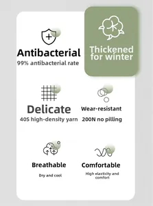 Features list of winter thick socks with 99% antibacterial rate and pilling resistance