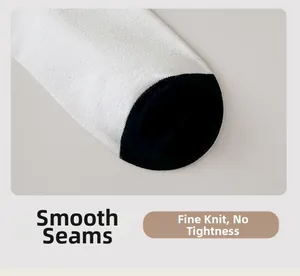 Close-up of seamless toe and fine knit texture on panda embroidery cotton socks