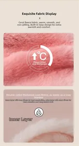Detail of pink coral fleece socks showing double-sided thickening and white inner lining