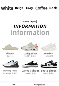Collage of six footwear styles including striped cotton socks, sneakers and slippers in five colors