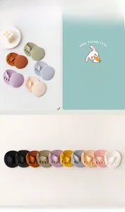 Close-up of five-toe forefoot socks in ten colors for high heels and flat shoes