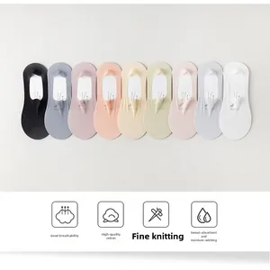Calcetines invisibles de seda de hielo en tonos pastel con tejido de malla transpirable