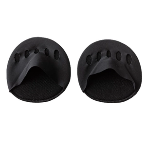 Women's black five-toe forefoot pads for pain relief and non-slip high heel comfort