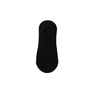 Chaussettes invisibles noires en coton avec silicone antidérapant pour chaussures basses