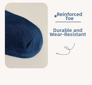 Close-up of reinforced sock toes showing durable knit texture and abrasion resistance