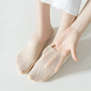 Calcetines invisibles ultra finos de seda de hielo para mujer con malla transpirable